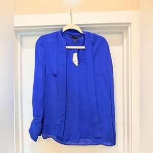 NWT White House Black Market Royal Blue Blouse